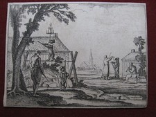 Daniel Chodowiecki: Affe auf Seil 1774/Monkey on a Rope Print Radierung