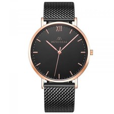 Mendozza Armbanduhr Damen Midnight Schwarz Designer Uhr Schweizer Uhrwerk B-WARE