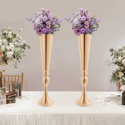 2pcs hohe blumenvase gold - 2pcs,