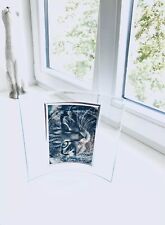 Glas-Bilderständer „Wave“ 20x20x4 cm, silberner Zierrand / TIP TOP / VK 22,00 €