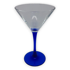 Luminarc Sektschale Cocktail Martini Glas Blauer Fuß Martiniglas France Gläser