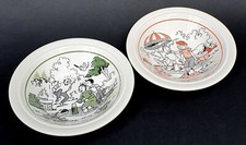 Suske und Wiske Schalen, Müslischalen Keramik, Comic Picknick, Vandersteen, 1989
