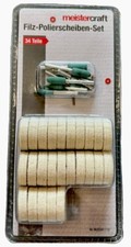Meistercraft Filz-Polierscheiben-Set/34 Teile/Polieren Von Glas, Keramik, Metall