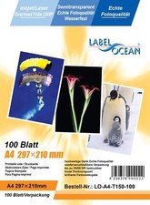 100 Blatt wasserfest milchig