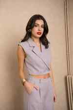 Ärmelloser gestreifter Blazer Damen Blazer Weste New Kollektion 2025