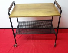 Metall Teewagen Servierwagen Rollwagen Beistelltisch klein Tisch 50er 60er