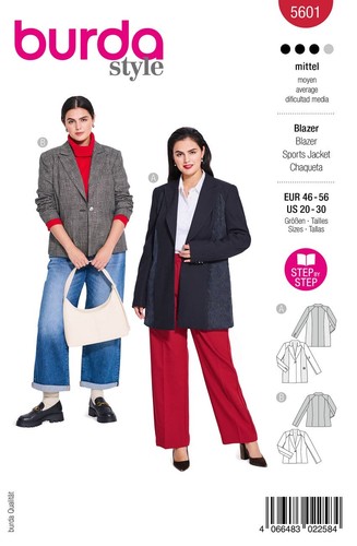 Schnittmuster damenblazer mit - schnittmuster,