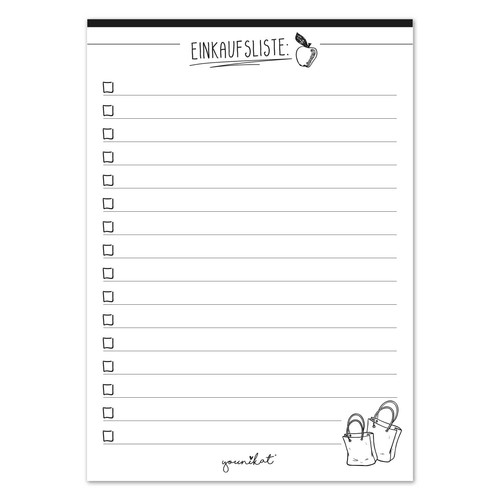 3er set einkaufsliste - set,