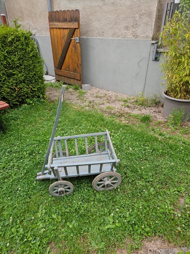Kleiner leiterwagen holz - holz, alt