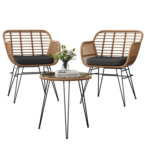Rattan balkonmöbel set - rattan,