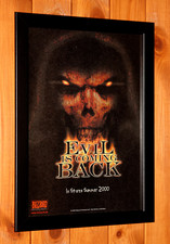 2000 Diablo II Blizzard Entertainment Vintage kleines Promo Poster Werbeseite gerahmt