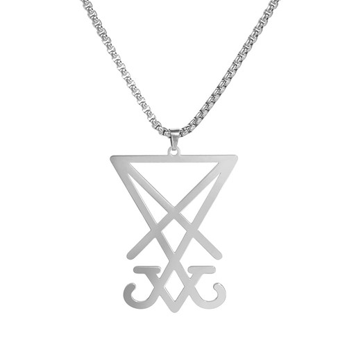 Satanische kreuz halskette - satanische, kreuz-halskette