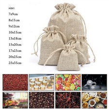 5/10Stück Leinensäckchen