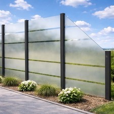 Sichtschutzzaun satiniertes