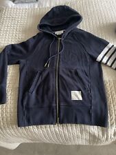 Original Thom Browne 4 Bar Engineered Hoodie Größe 3 Medium Navy 