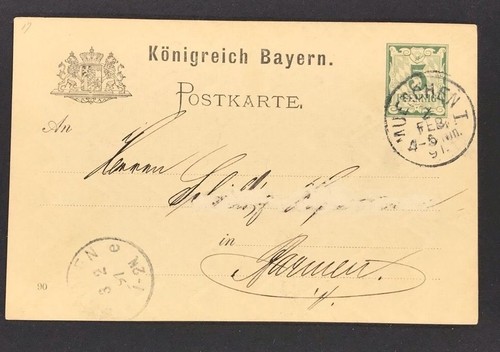 Ganzsache königreich bayern - königreich,