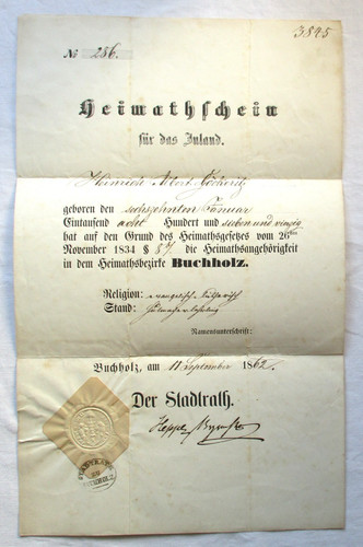 Seltener heimatschein für - seltener, das