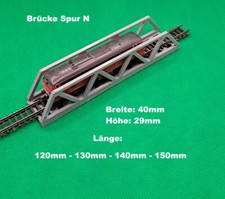 Brücke Spur N 4 Längen 1 gleisig - 3 tlg. Bausatz  -  3D Druck PLA 4 Farben (2)