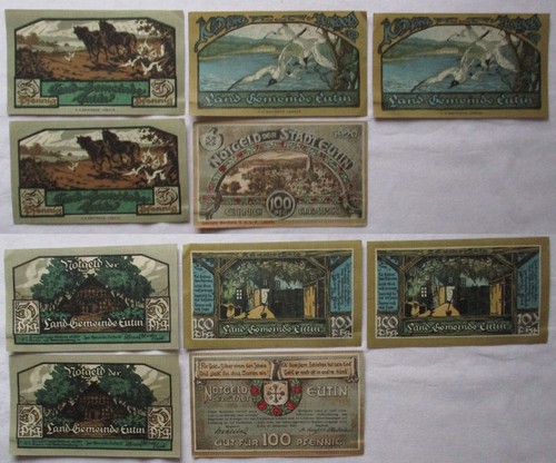 Banknoten notgeld stadt - x,