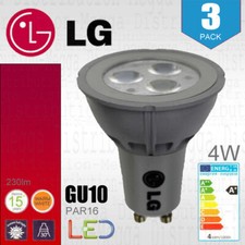 3 x LG 4W Energiespar LED GU10