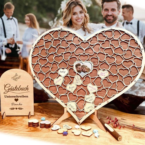 Hochzeit gästebuch aus holz - hochzeit,