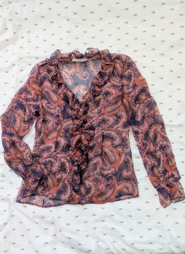 Stefanel bluse seide m - seide,