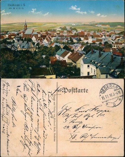 Ansichtskarte oederan blick - ansichtskarte,