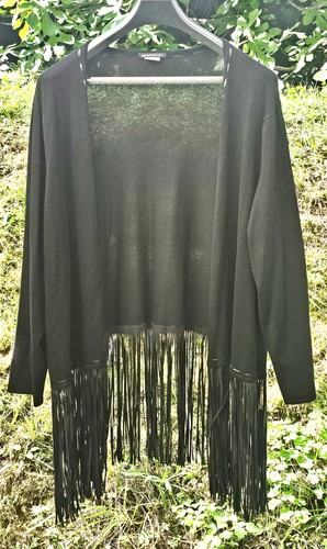 Strickjacke mit fransen - mit, aus