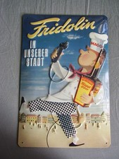 Blechschild Maggi Suppenwürze Fridolin in unserer Stadt 20x30cm