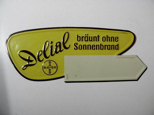 Altes blechschild delial - altes,
