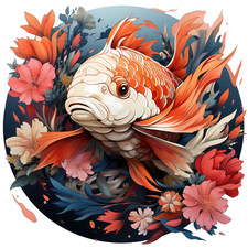 10x car sticker koi fish