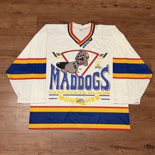 ? 94/95 EHC Hedos Maddogs München Red Bull Schendelev Trikot Jersey Gr. XL NHL