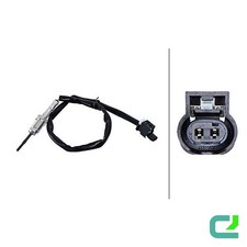 Sensor Abgastemperatur geschraubt 2-polig 370 mm Kabel HELLA für u.a. BMW 1er