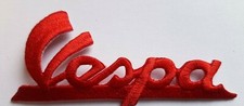 VESPA LOGO SCHRIFT ROT PATCH