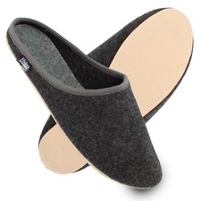 Hausschuhe Herren Damen Filz mit Gummisohle grau Gr. 36-50 filsko Abisko