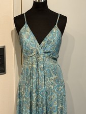 Maxikleid Ibiza Türkis Gold