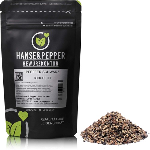 1kg pfeffer schwarz geschrotet - 1kg,