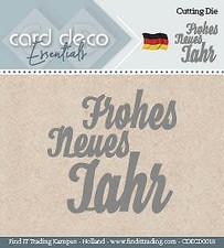 Stanzschablone - Card Deco -Text Deutsch - Frohes Neues Jahr