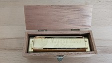 Hohner MUNDHARMONIKA  A440 C  goldfarben Marine Band