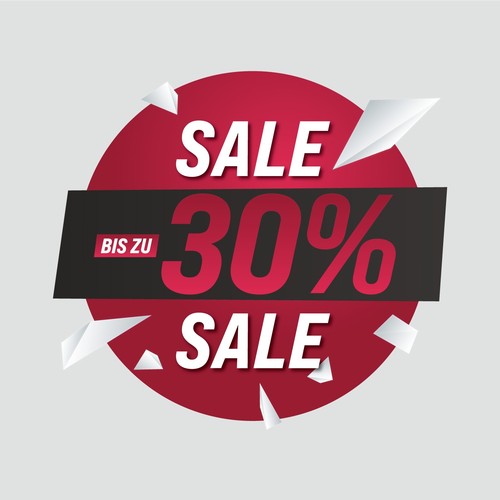 Sale fensteraufkleber rund - sale,