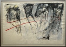 Gouache 1990 Figuren von Pavel