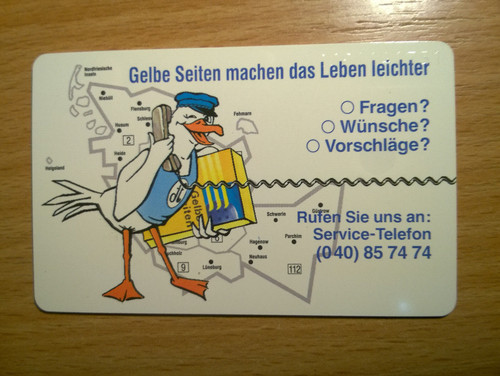 Gelbe seiten telefonkarte voll - gelbe,