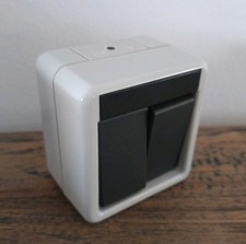 Gira Serienschalter Wippschalter Serie AP IP 44 10530 grau