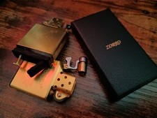 Zorro (auch Zippo-kompatibel) Kapp Metal/Kautschuk insert Verdunstungsfest GOLD