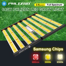 Phlizon 640W Foldable LED Grow Light Vollspektrum Panel Veg Bloom Lampe Pflanzen