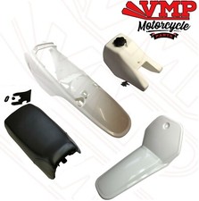 Yamaha PW80 PY80 Karosseriebausatz Kunststoff vorne hinten Schlamm Kotflügel Sitz Kraftstofftank Kit weiß