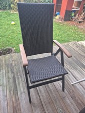 Gartenstuhl Hochlehner 6er Set, Verstellbarer Rücken, Klappbar