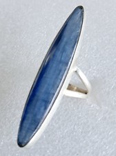 echter blauer Kyanit Cyanit Disthen Ring Gr17 RIESIG  48mm   925 Sterling Silber