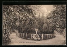 Bramstedt, Parkpartie mit Kindern, Ansichtskarte 