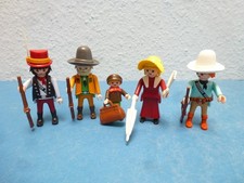 5x Western Figuren Cowboys zu Pferde Rinder Figuren Playmobil 052
